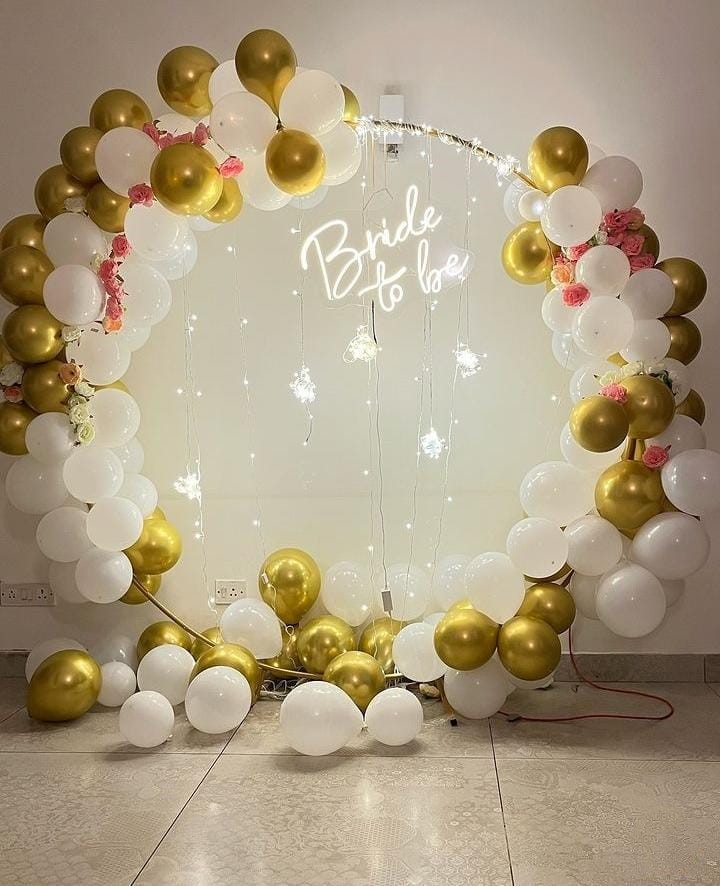 Bride to be Balloon Decoration in Delhi