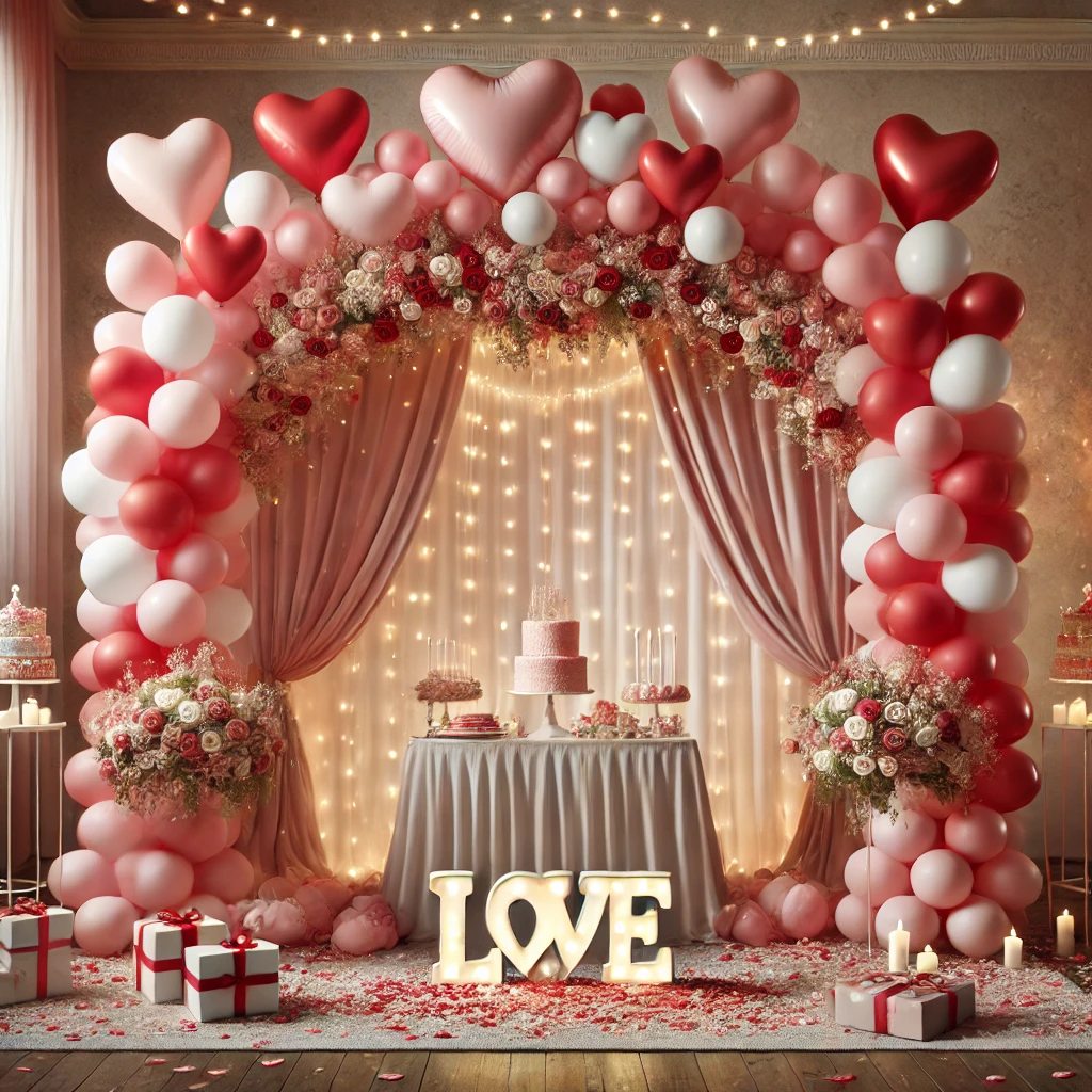 Love Theme Balloon Decoration in Delhi